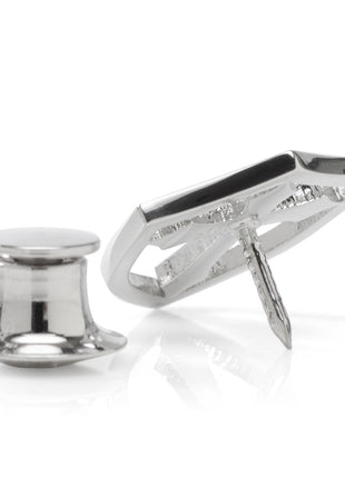 Stainless Steel Cross Shield Lapel Pin