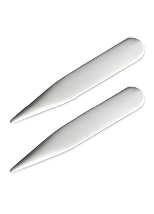 Stainless Steel Engravable Short Collar Stays