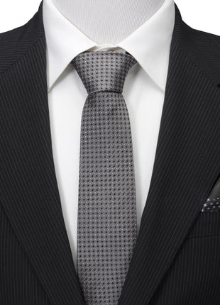 Gray Cross Dot-Men's Tie
