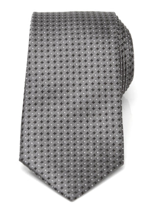 Gray Cross Dot-Men's Tie