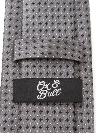 Gray Cross Dot-Men's Tie