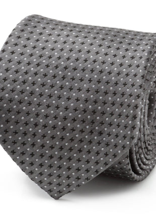 Gray Cross Dot-Men's Tie