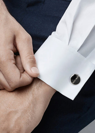 Best Dad Black Stainless Steel Cufflinks