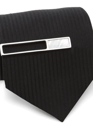 Die Cut Mother of Pearl Stainless Steel Tie Clip