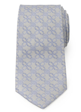 Gray Blue Art Deco Men's Tie