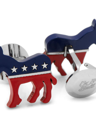 Stainless Steel Democratic Donkey Cufflinks