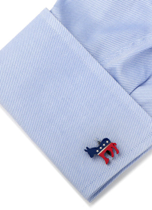 Stainless Steel Democratic Donkey Cufflinks