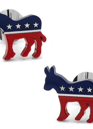 Stainless Steel Democratic Donkey Cufflinks