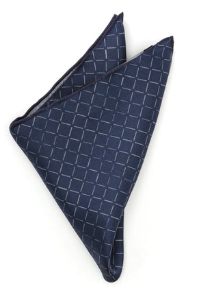 Navy Diamond Pocket Square