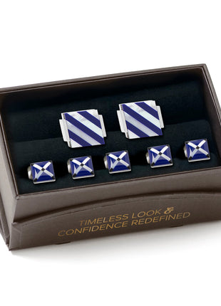 Mother of Pearl Floating and Diamond 5-Stud Set