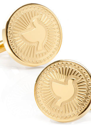 Gold Dove Radial Cufflinks
