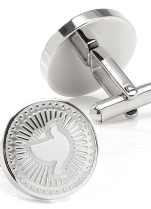 Silver Dove Radial Cufflinks