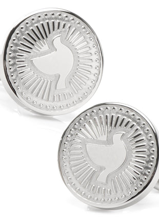 Silver Dove Radial Cufflinks
