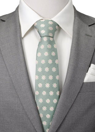 Daisy Soft Green Men's Tie