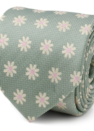 Daisy Soft Green Men's Tie