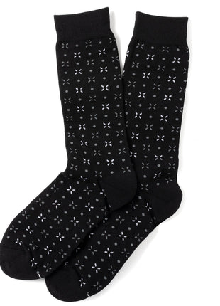 Dot Patterned Black Men's Socks