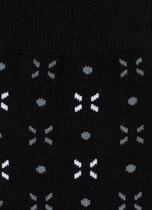 Dot Patterned Black Men's Socks