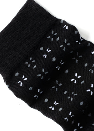 Dot Patterned Black Men's Socks
