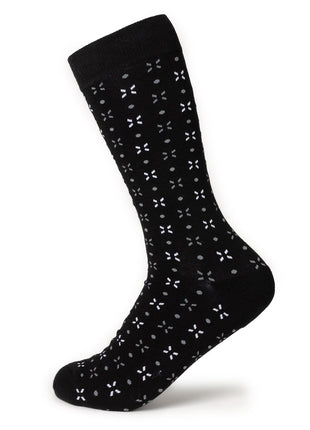 Dot Patterned Black Men's Socks