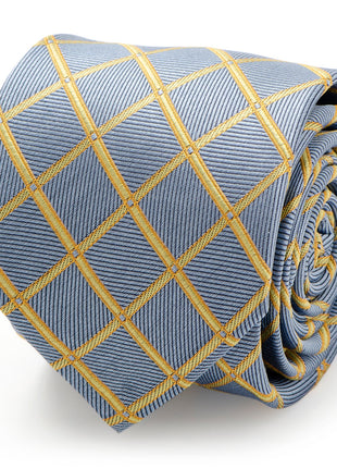 The Edward Tie (Gold Check Men's Tie)