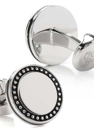 Engravable Studded Cufflinks