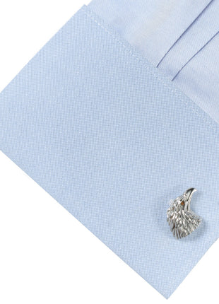 Stainless Steel Eagle Head Cufflinks