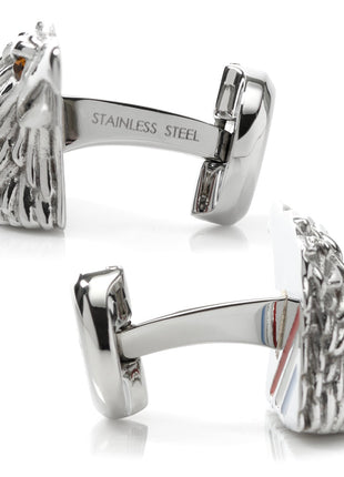 Stainless Steel Eagle Head Cufflinks