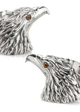 Stainless Steel Eagle Head Cufflinks