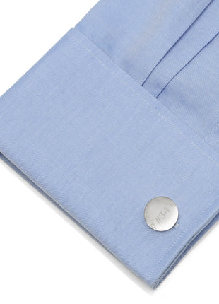 Stainless Steel Engravable Baseball Cufflinks