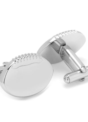 Stainless Steel Engravable Football Cufflinks