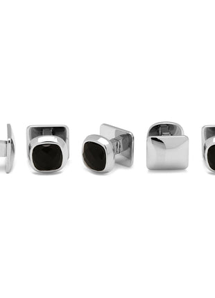 Faceted Onyx Cushion 5-Studs