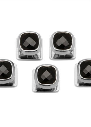 Faceted Onyx Cushion 5-Studs
