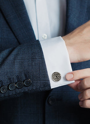 Antique Filigree Round Cufflinks