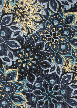 Kaleido Floral Navy Tan Accented Men's Tie