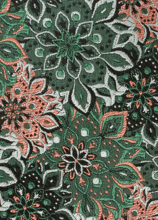 Green Floral Tie and Pocket Square Gift Set
