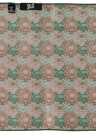 Green Floral Pocket Square