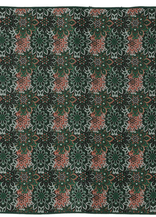 Green Floral Pocket Square