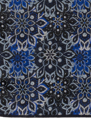 Navy Floral Pocket Square
