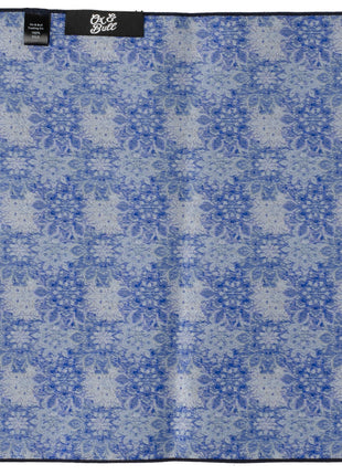 Navy Floral Pocket Square