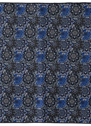 Navy Floral Pocket Square