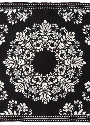 Black/White Men's Silk Pocket Square