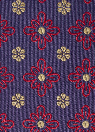 Deep Purple Floral Men's Tie