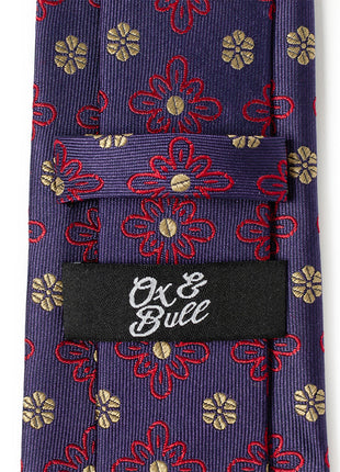 Deep Purple Floral Men's Tie