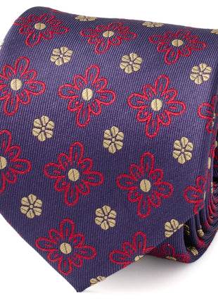 Deep Purple Floral Men's Tie