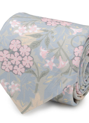 Light Blue Floral Men's Tie