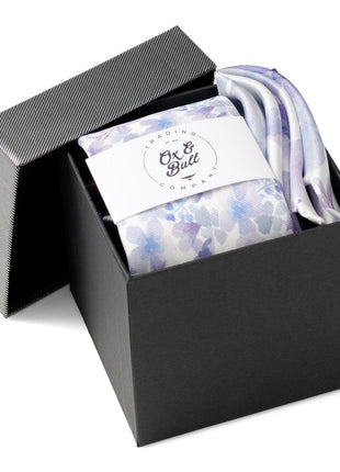 Watercolor Lavender Tie and Pocket Square Gift Set