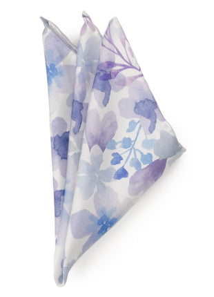 Watercolor Lavender Mix Men's Silk Pocket Square
