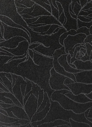 Black Floral Tie and Pocket Square Gift Set