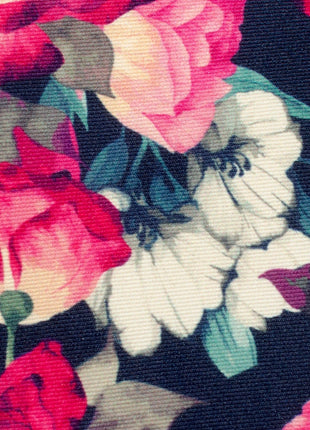 Painted Floral Navy Silk Men's Tie