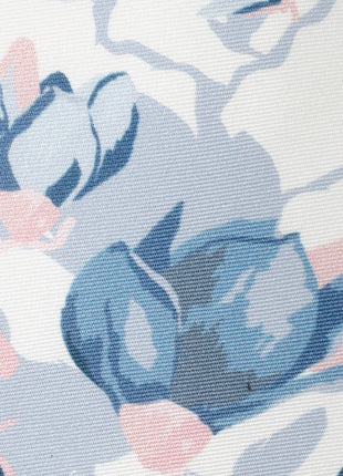White Floral Patterned Printed Men's Tie